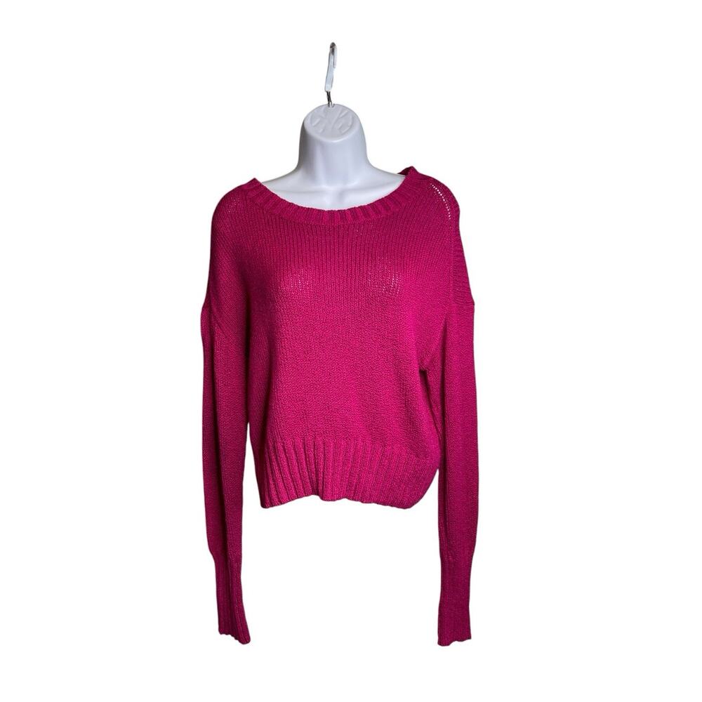 A.L.C Women's Pink Cotton Pullover Sweater Size S Preppy Casual Summer Beachy